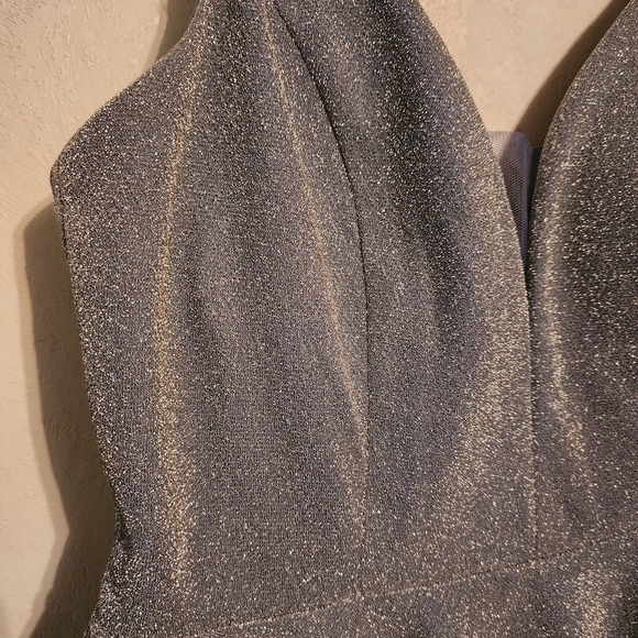 Ever Pretty Shiny Deep V Neck Short Dress Dusty Navy Size (10) - Picture 13 of 15